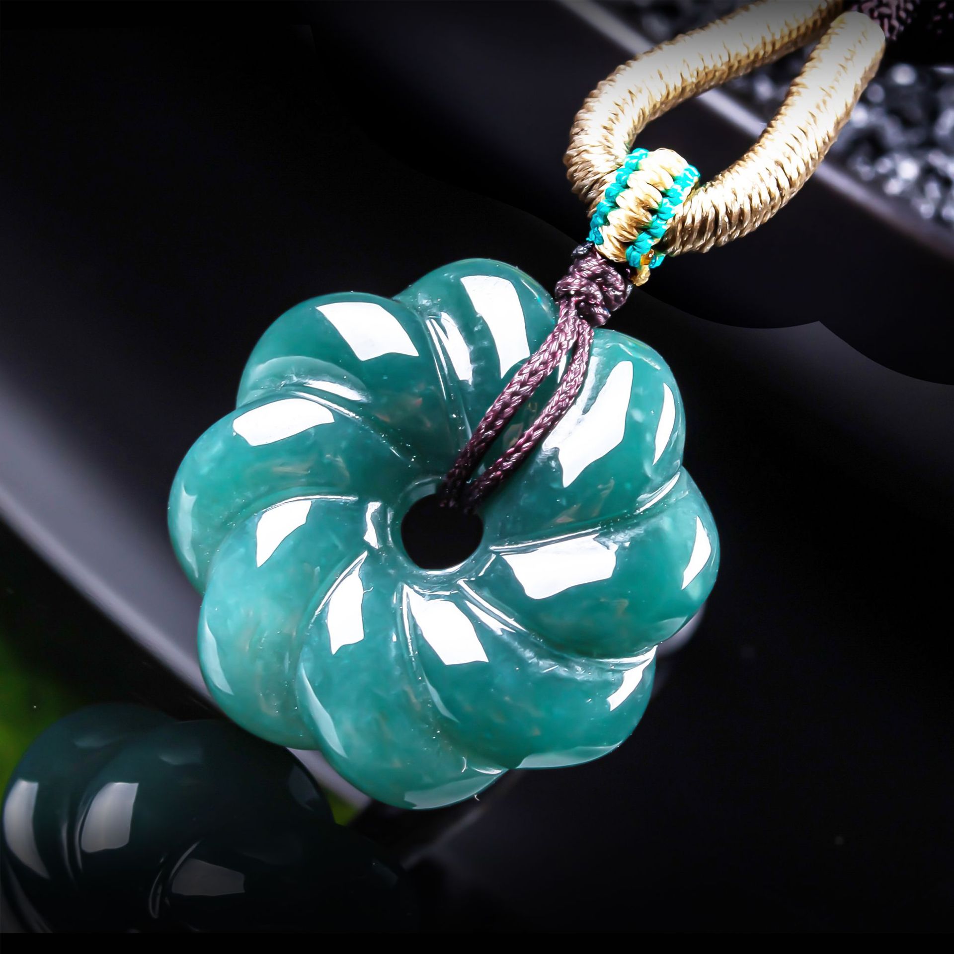 Women'S Accessories - Naturalny naszyjnik z jadeitu birmańskiego w