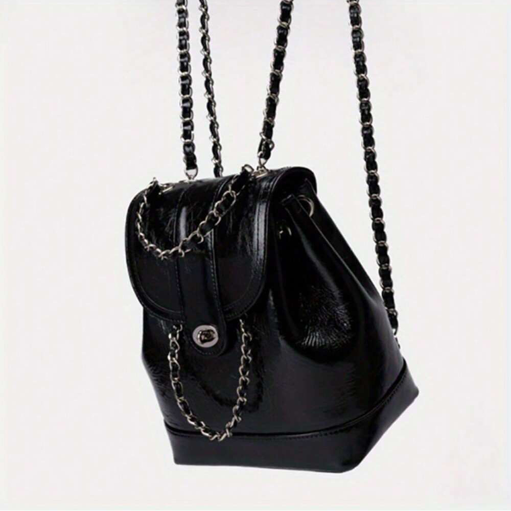 Wallet Chain Bag - Mini plecak-torebka dla kobiet, mały plecak-torebka