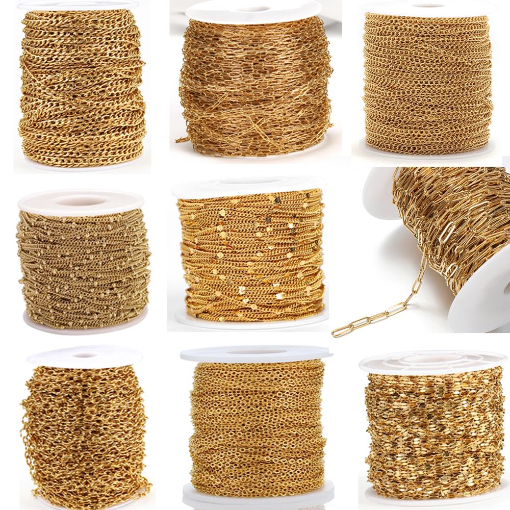 Beaded Anklet Chain - 2 metry kabel łączący ze stali