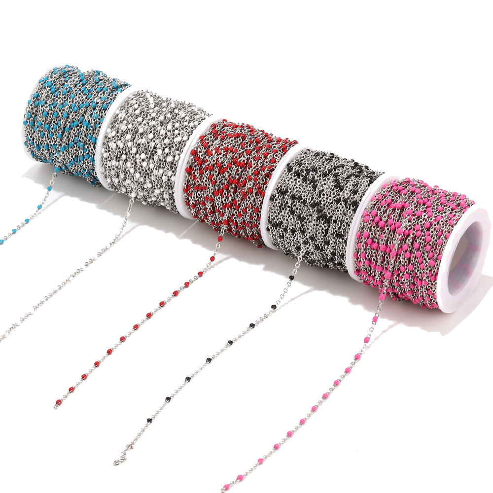 Beaded Anklet Chain - 2mm Szerokość 2M Łańcuchy ze stali