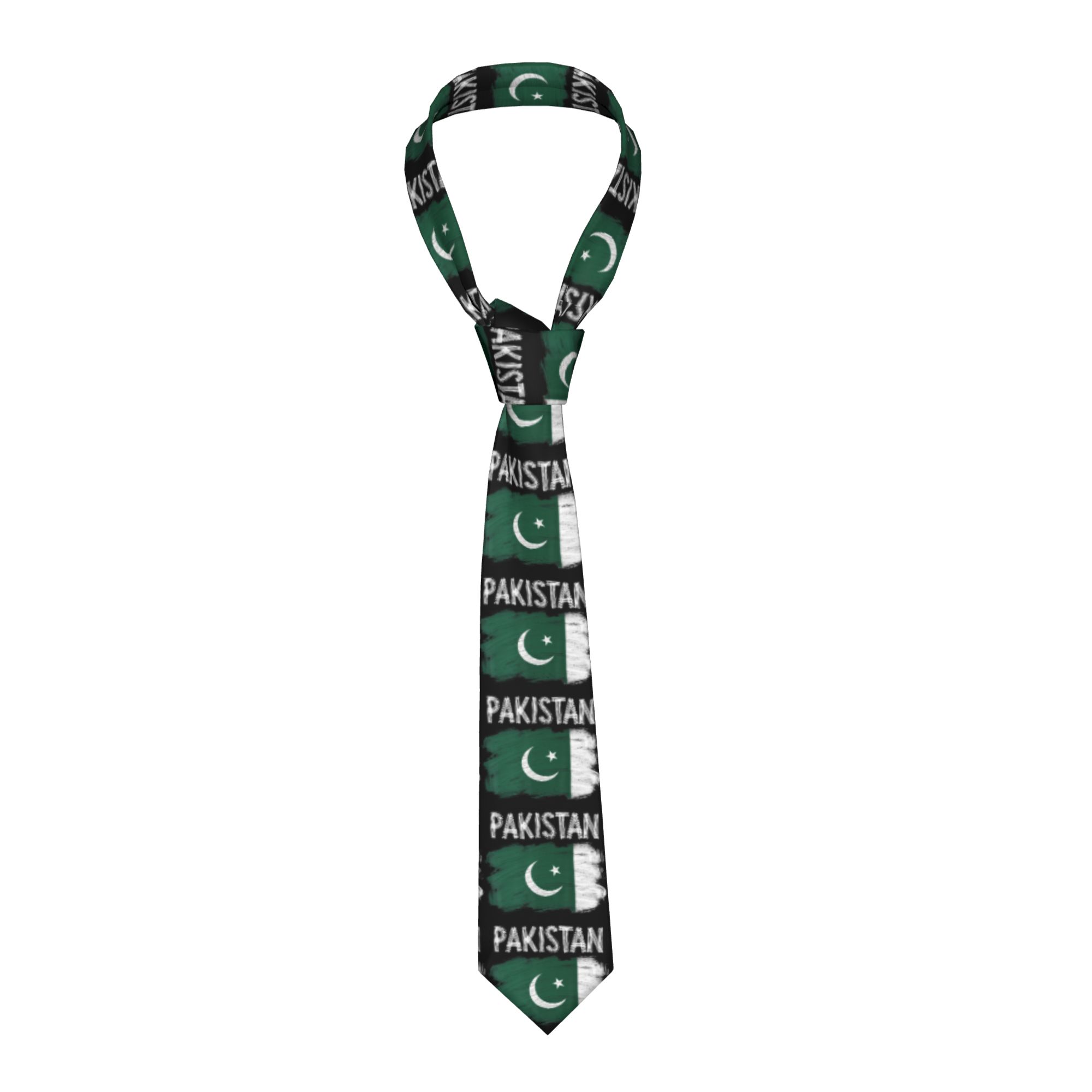 Women Accessories Pakistan - Krawat z motywem flagi Pakistanu, klasyczny
