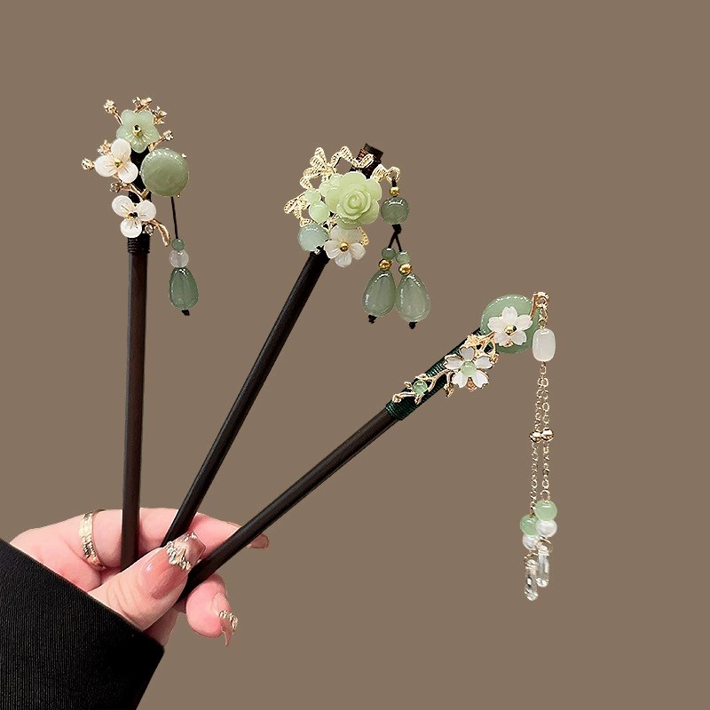 Women Accessories Aesthetic - Antyczna drewniana spinka do włosów damska