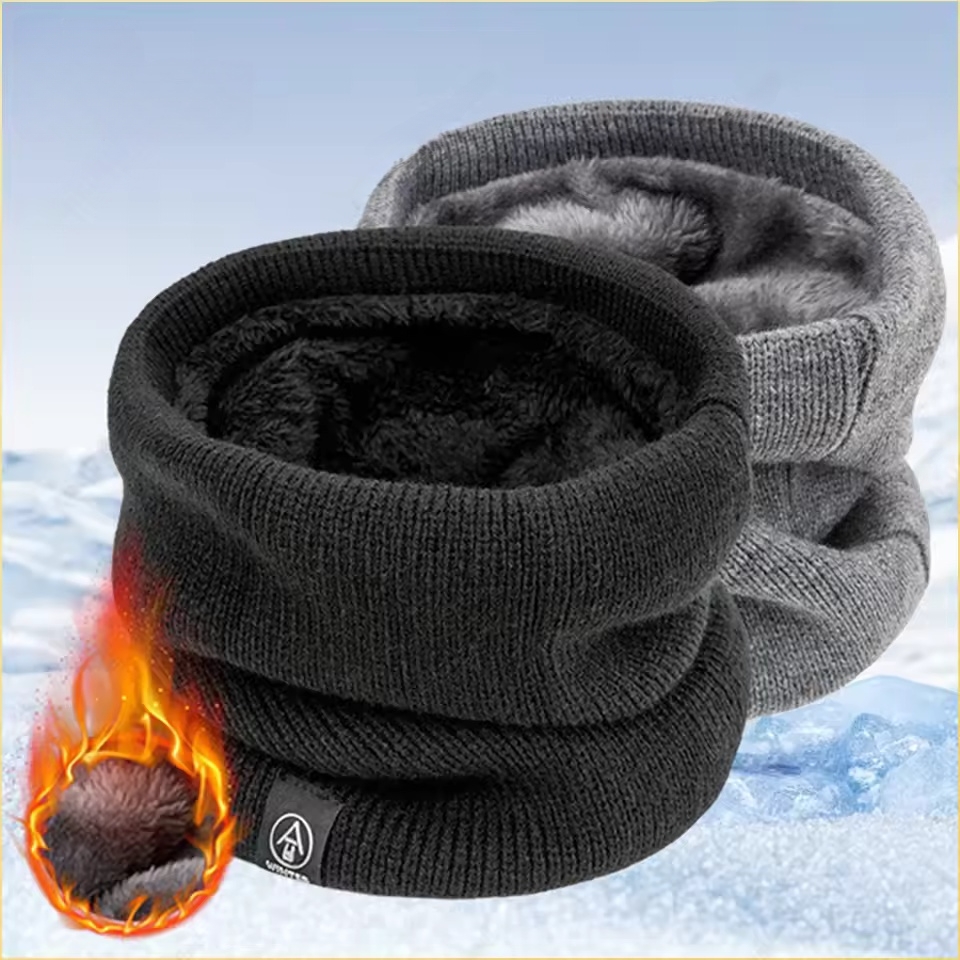 Women'S Winter Accessories Set - Zimowy szalik na szyję, ocieplany polarem,