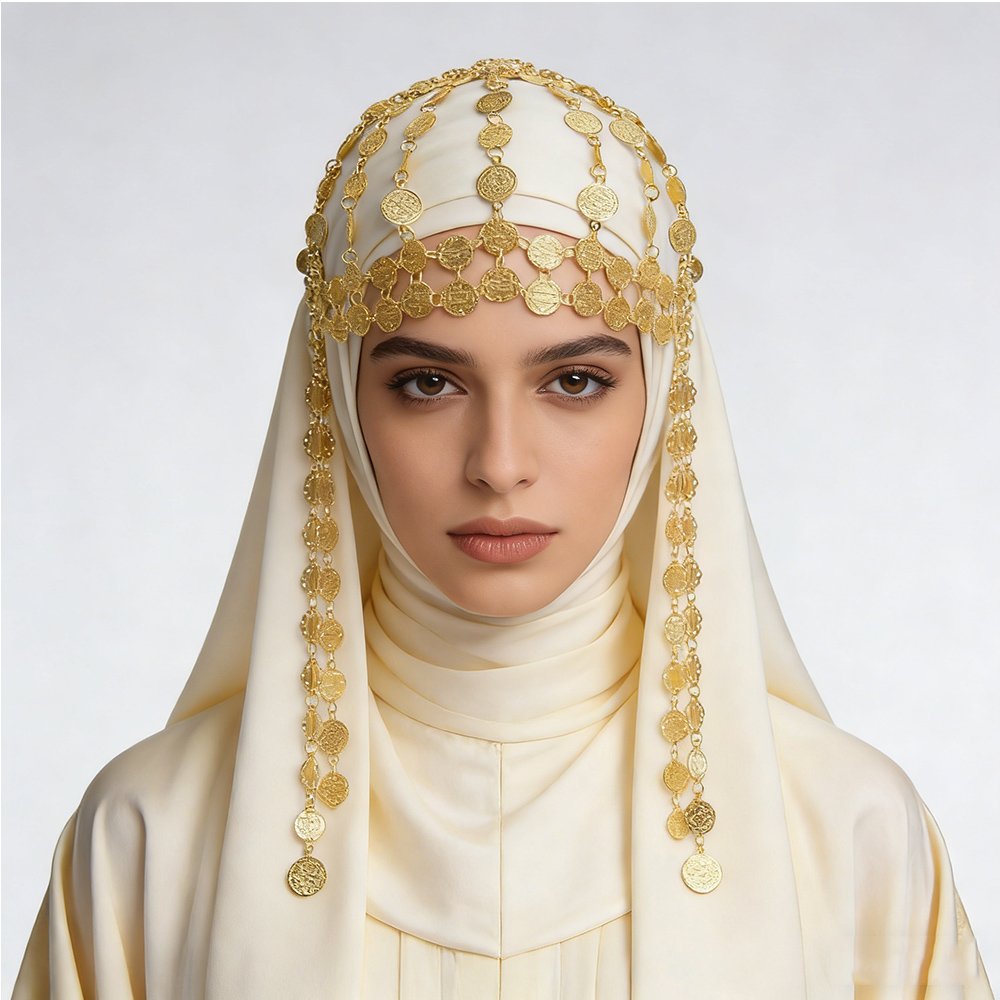 Women Accessories Pakistan - Złocona moneta ze stopu, ozdoba na