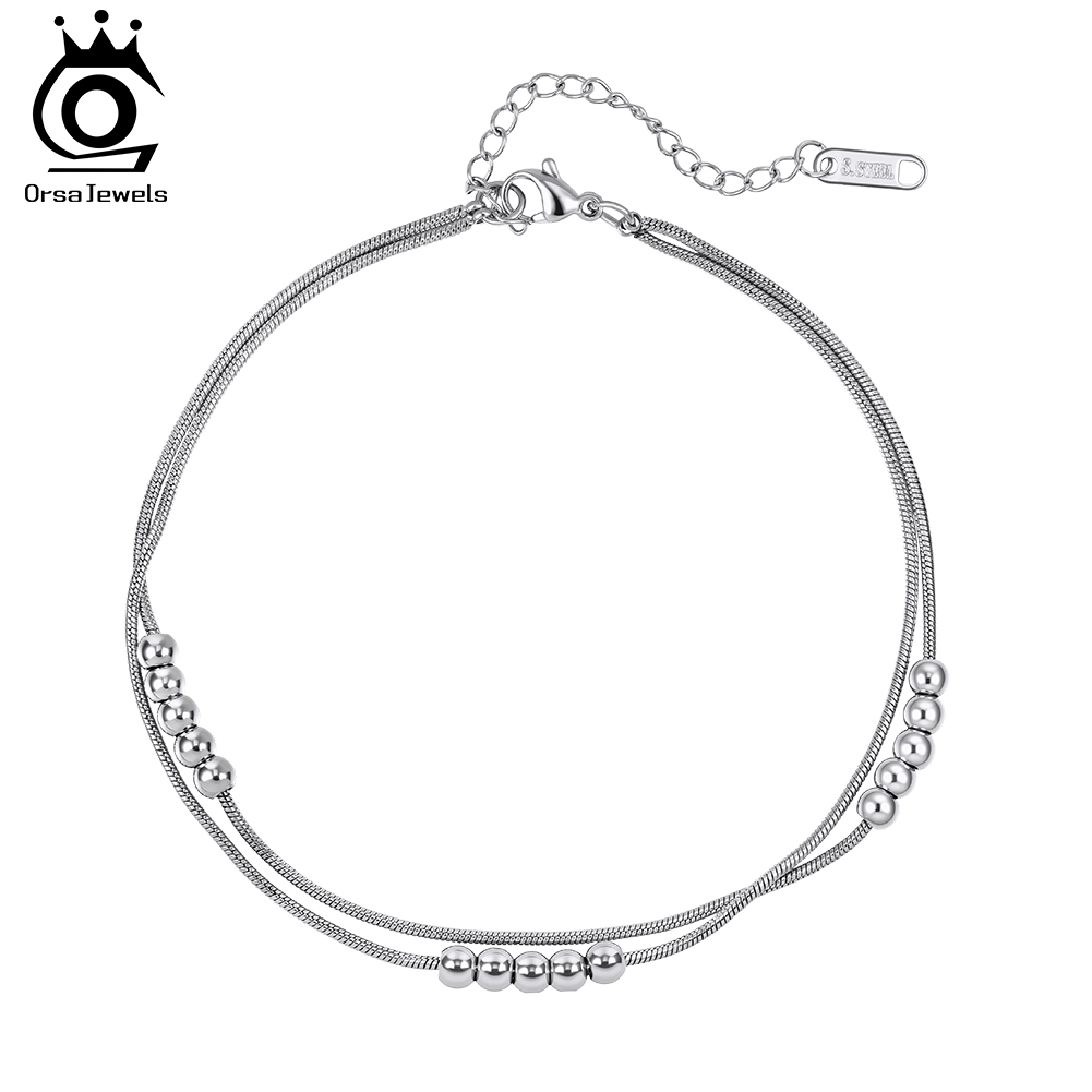 ORSA JEWELS Vintage Warstwowe  – Beaded Anklet Chain recenzja i cena