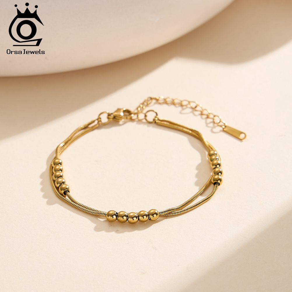 ORSA JEWELS Vintage Warstwowe  – Beaded Anklet Chain recenzja i cena
