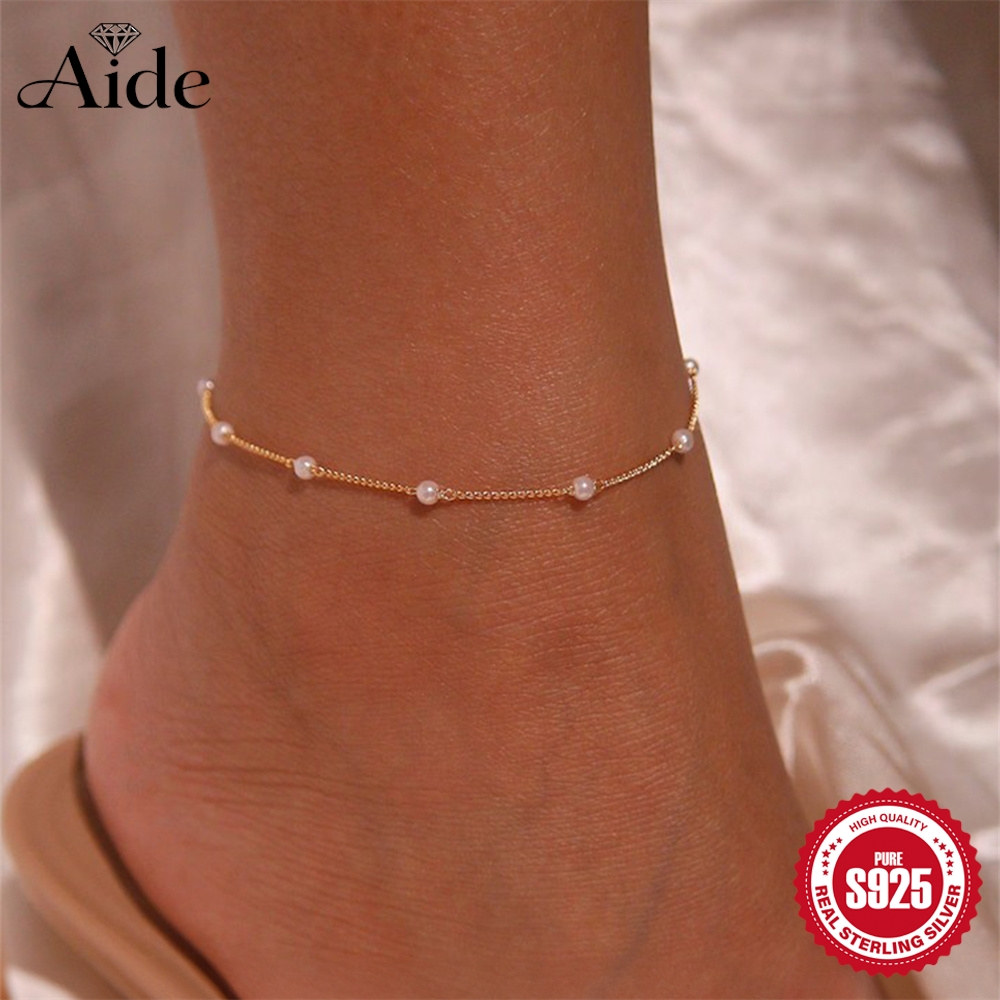 Bransoletka na kostkę AIDE 925 – Beaded Anklet Chain recenzja i cena