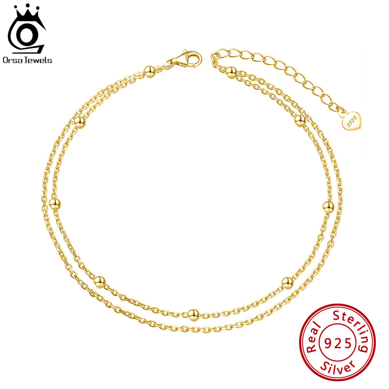 ORSA JEWELS Modna bransoletka  – Beaded Anklet Chain recenzja i cena