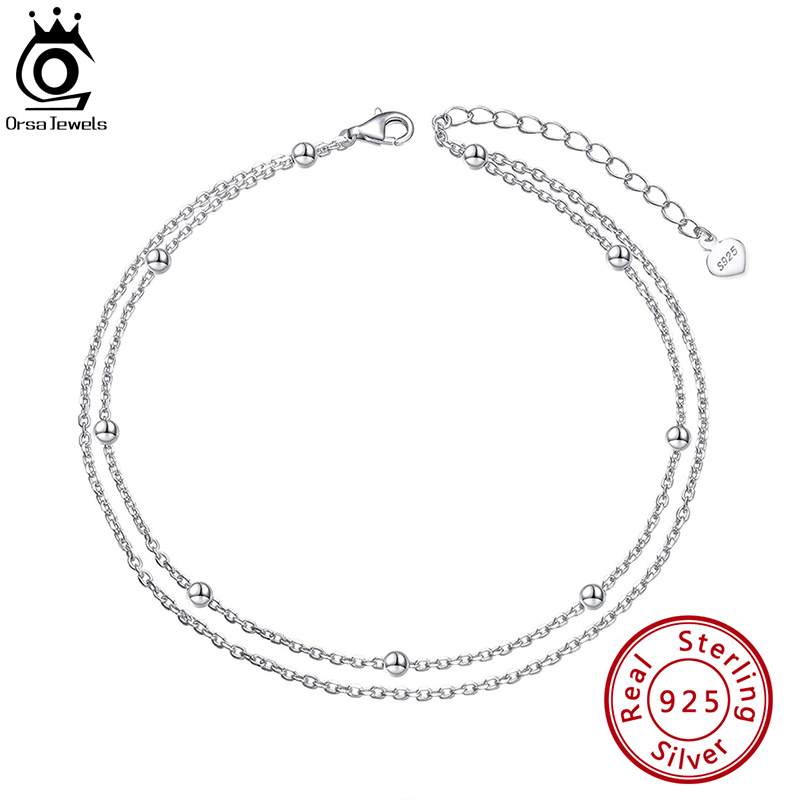 ORSA JEWELS Modna bransoletka  – Beaded Anklet Chain recenzja i cena
