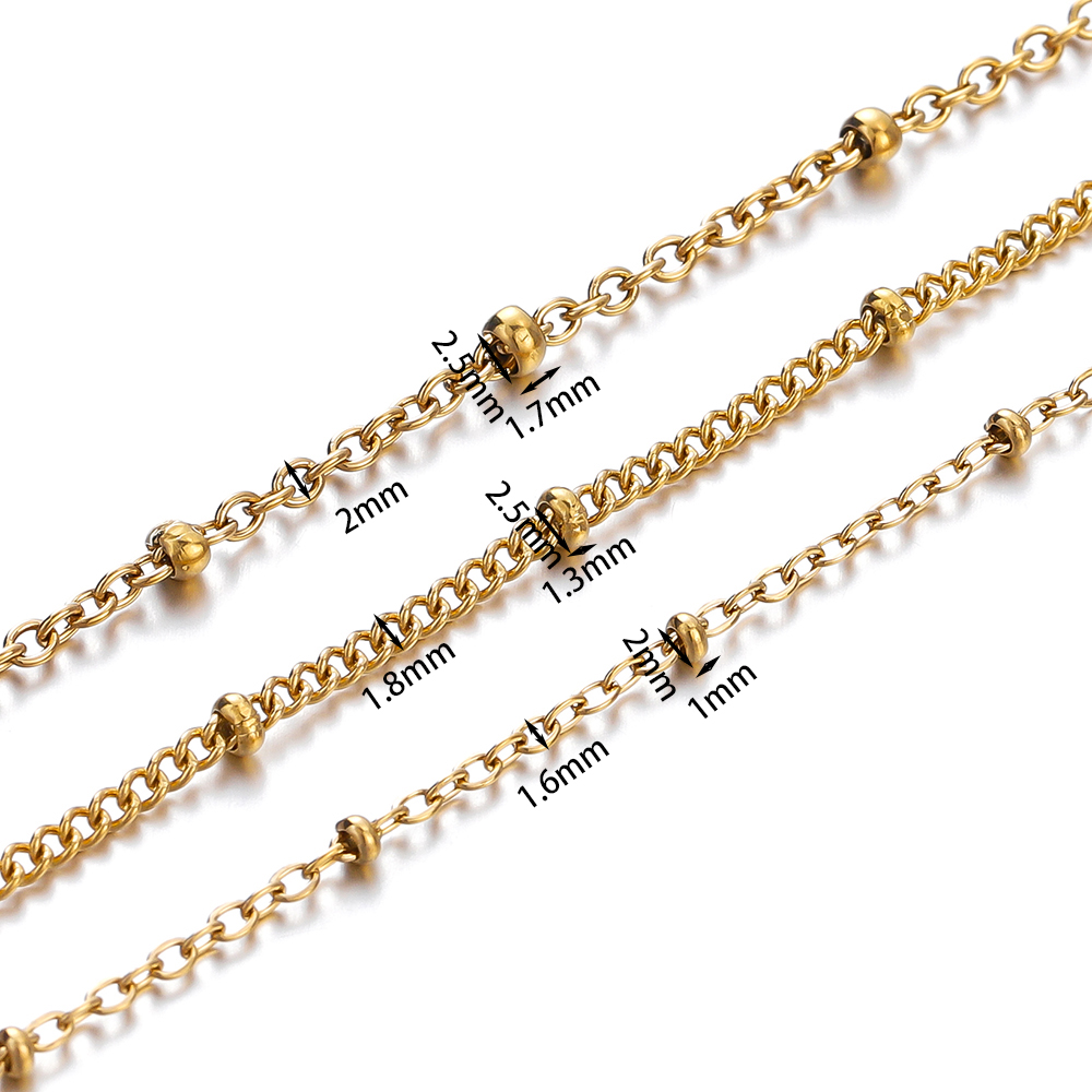 Bez blaknięcia 2-metrowy łańcu – Beaded Anklet Chain recenzja i cena