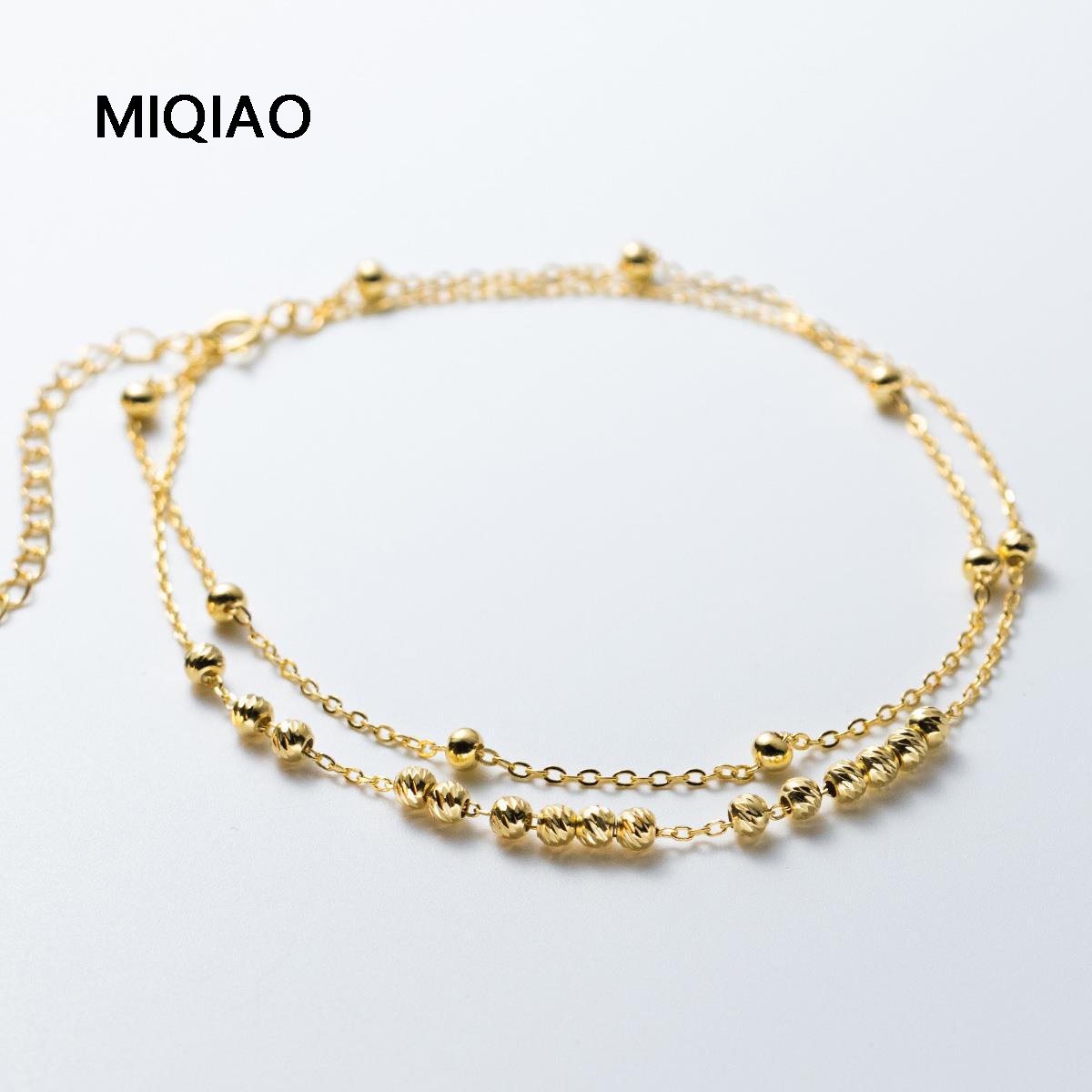 MIQIAO 925 Sterling srebrne ob – Beaded Anklet Chain recenzja i cena