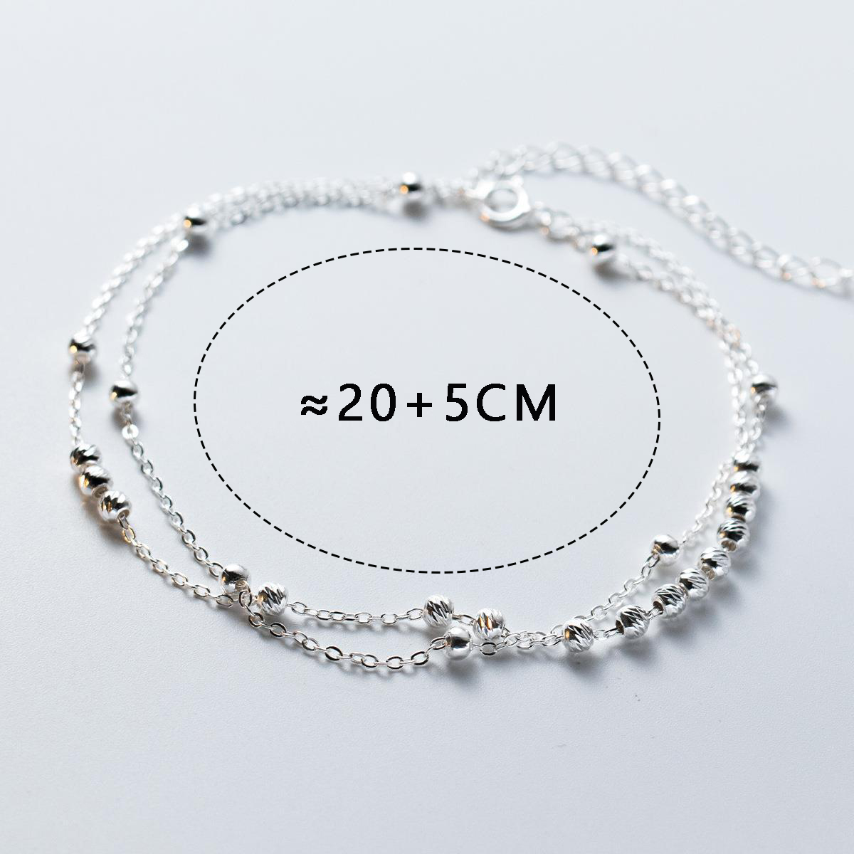 MIQIAO 925 Sterling srebrne ob – Beaded Anklet Chain recenzja i cena