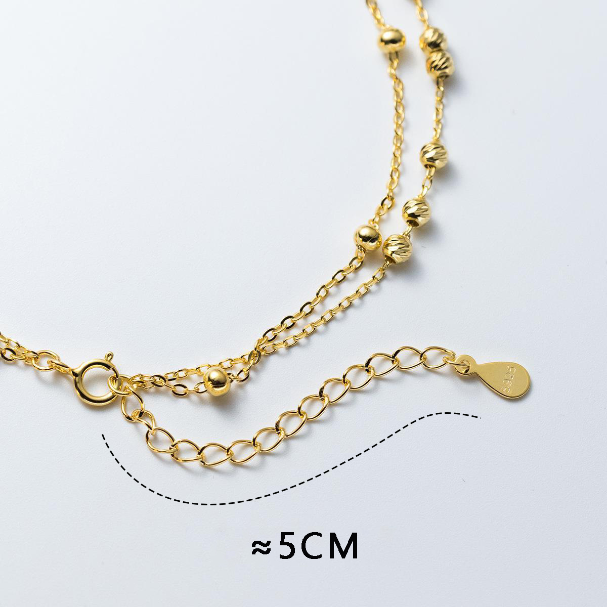 MIQIAO 925 Sterling srebrne ob – Beaded Anklet Chain recenzja i cena