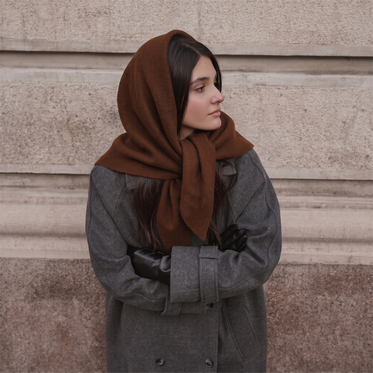 Ciepły, dzianinowy trójkątny s – Women'S Winter Accessories Set recenzja i cena