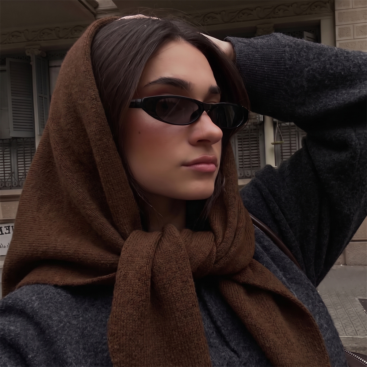 Ciepły, dzianinowy trójkątny s – Women'S Winter Accessories Set recenzja i cena