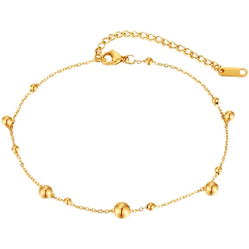 Łańcuszek na kostkę z okrągłym – Beaded Anklet Chain recenzja i cena