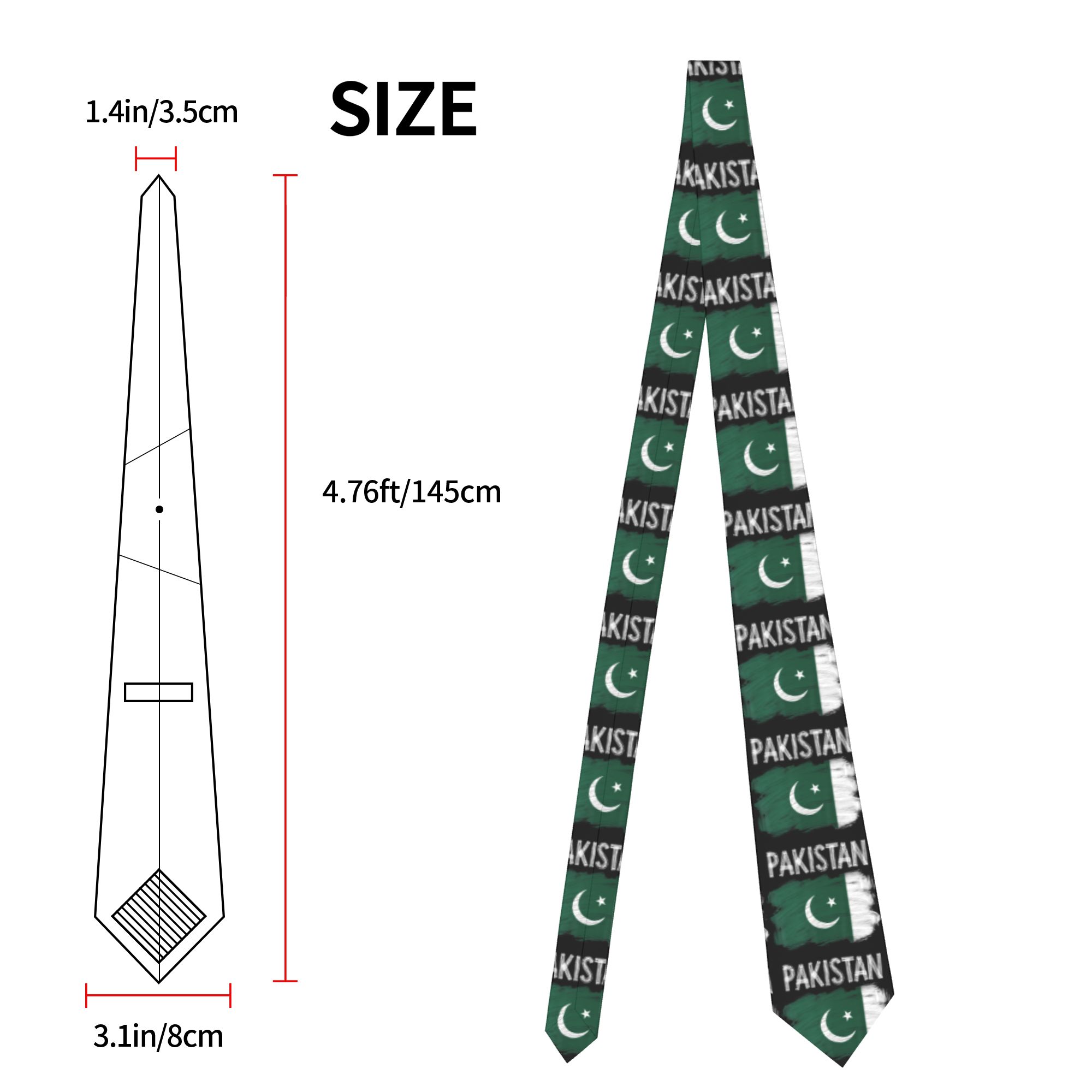 Krawat z motywem flagi Pakista – Women Accessories Pakistan recenzja i cena