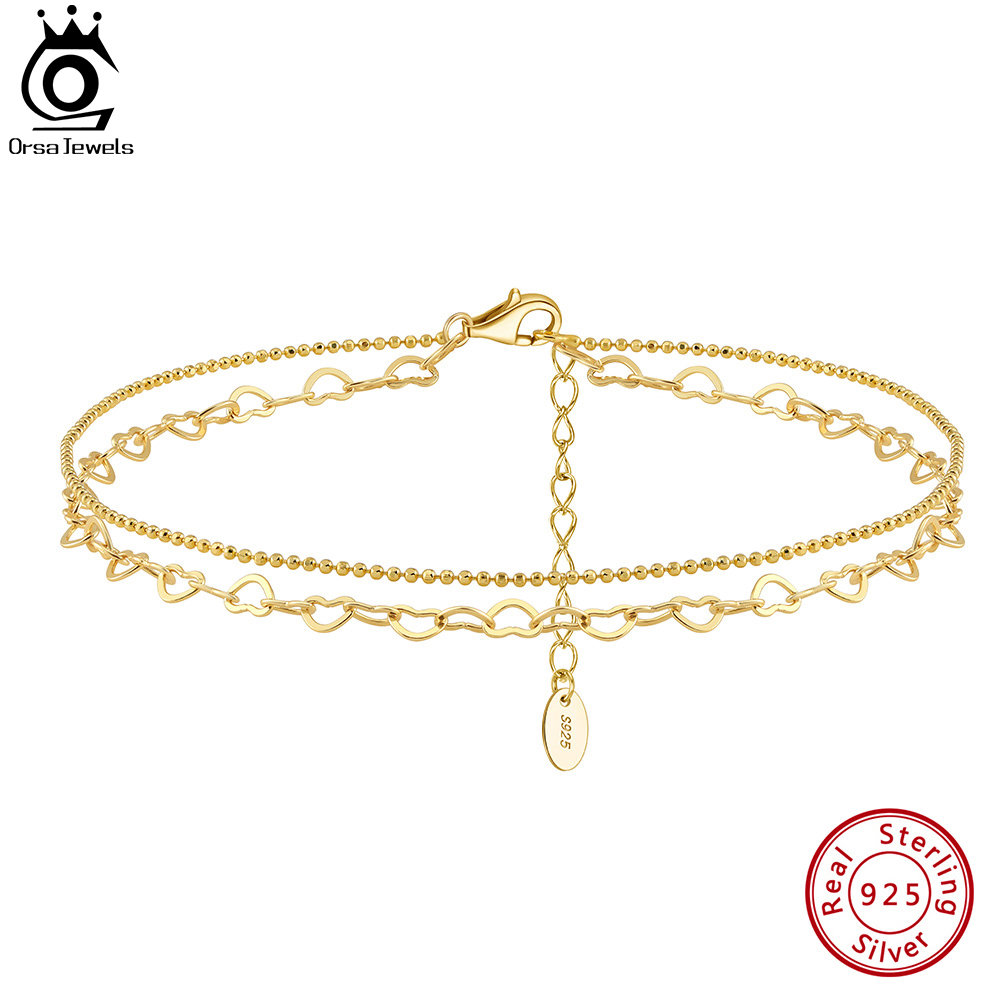 ORSA JEWELS Warstwowe bransole – Beaded Anklet Chain recenzja i cena