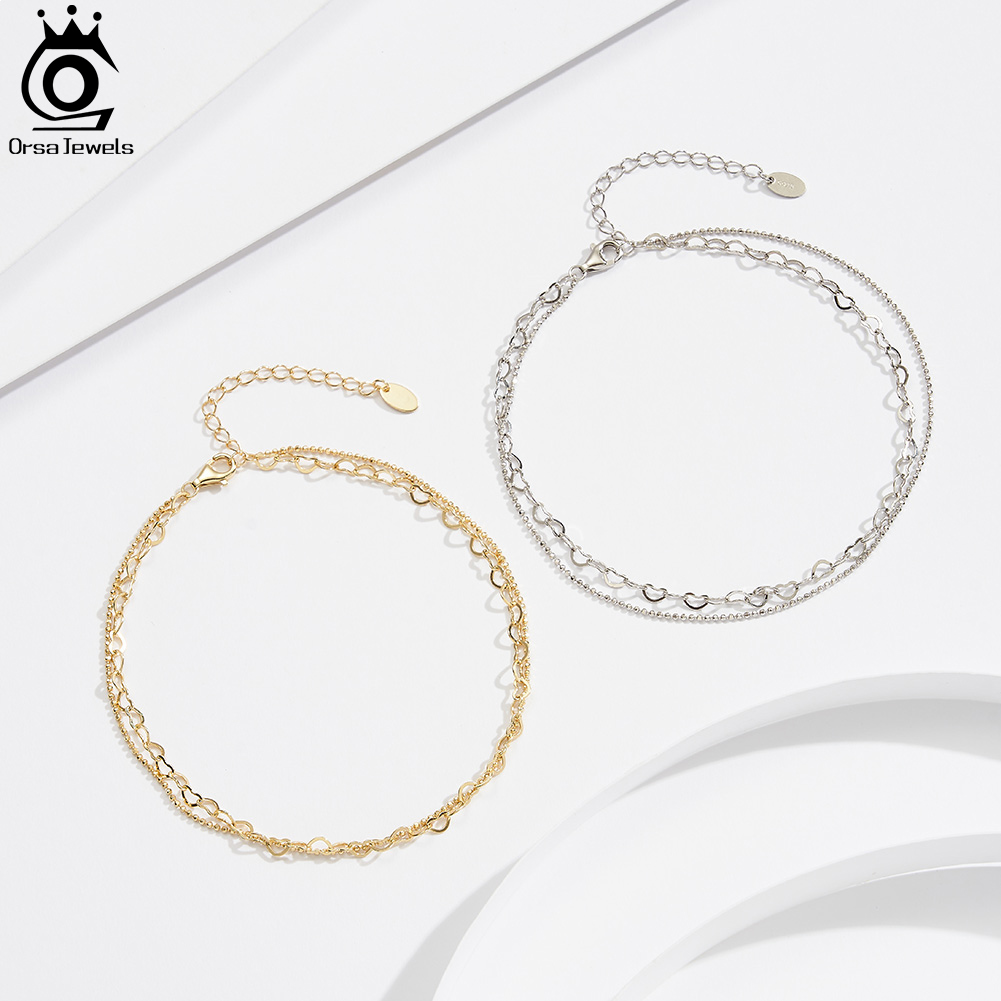 ORSA JEWELS Warstwowe bransole – Beaded Anklet Chain recenzja i cena