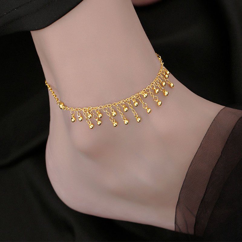 925 Sterling Silver Okrągły ko – Beaded Anklet Chain recenzja i cena